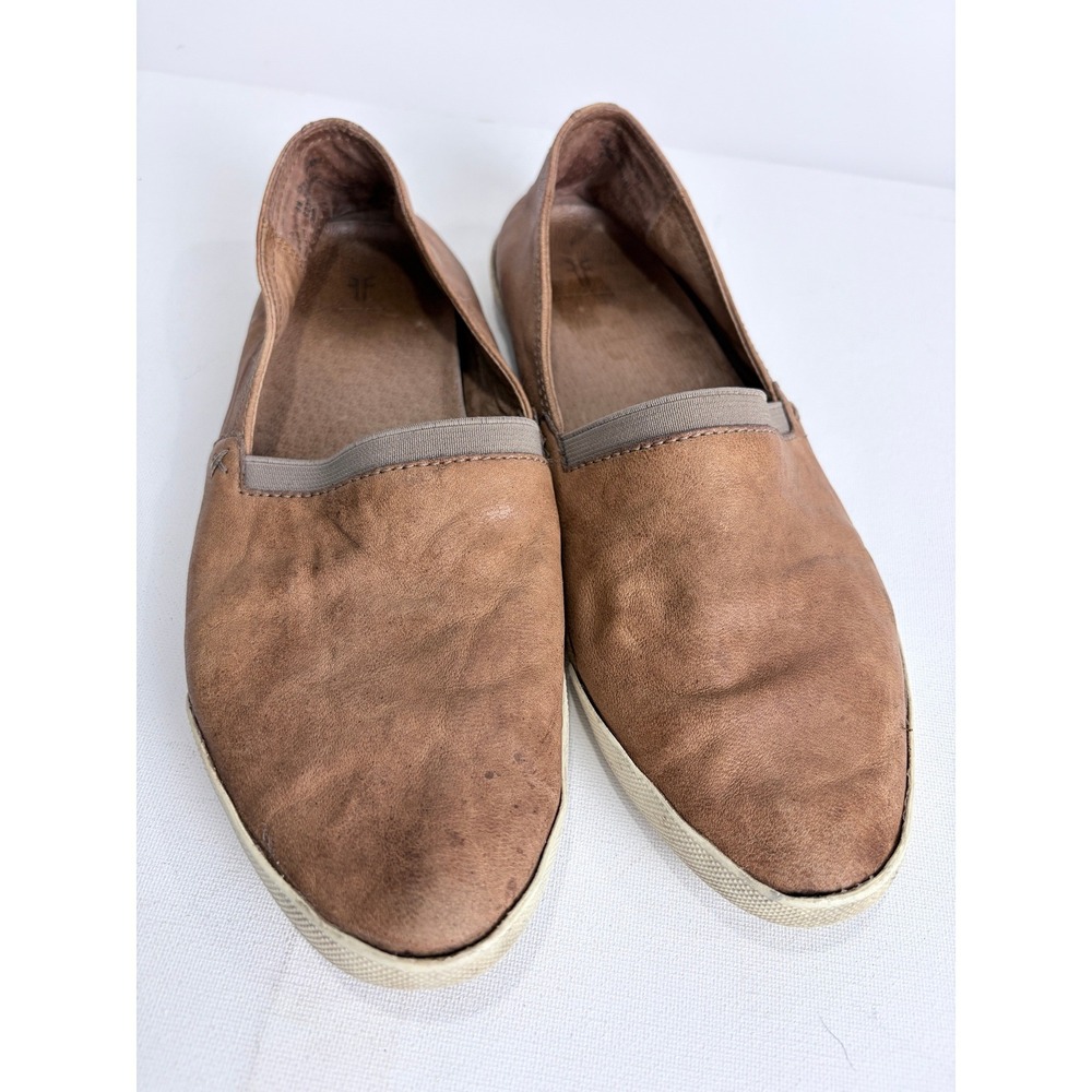 Frye Brown Nubuck Slip-On Flats Minimal Euro‎ Comfort Travel 8M
